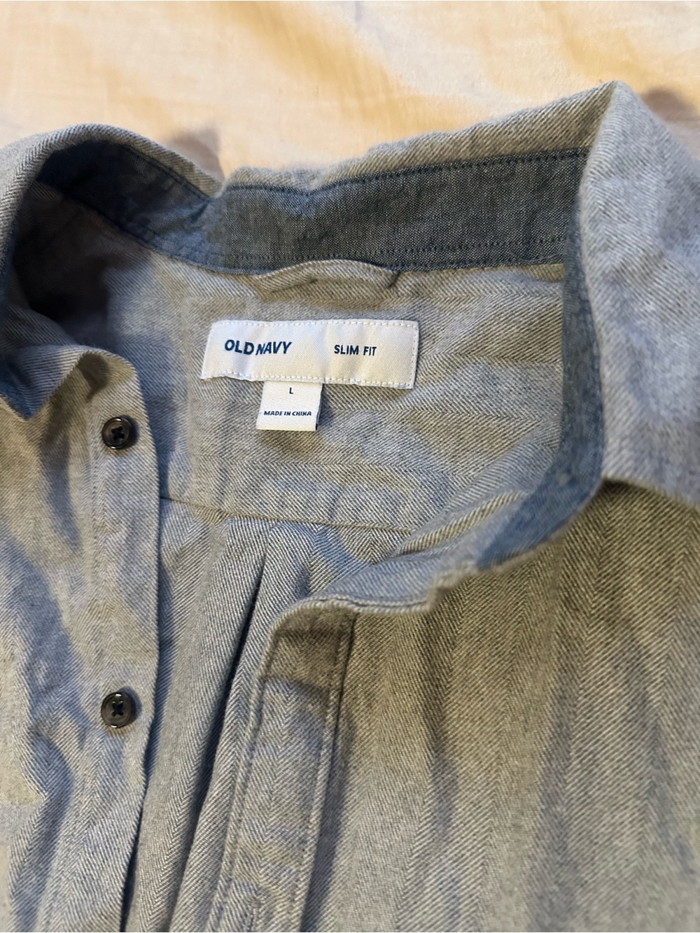 Old Navy Men's Slim Fit Light Gray Shirt Jacket
